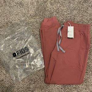 FIGS mauve high waisted zamora joggers